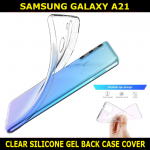 Clear Silicone TPU Gel Back Cover For Samsung Galaxy A21 SM-A215U Slim Fit and Sophisticated in Look